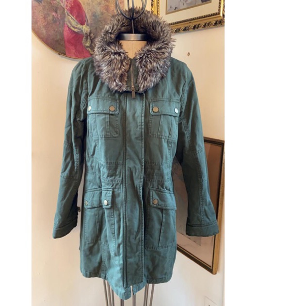 Full Zip Utility Pocket Army Jacket Coat